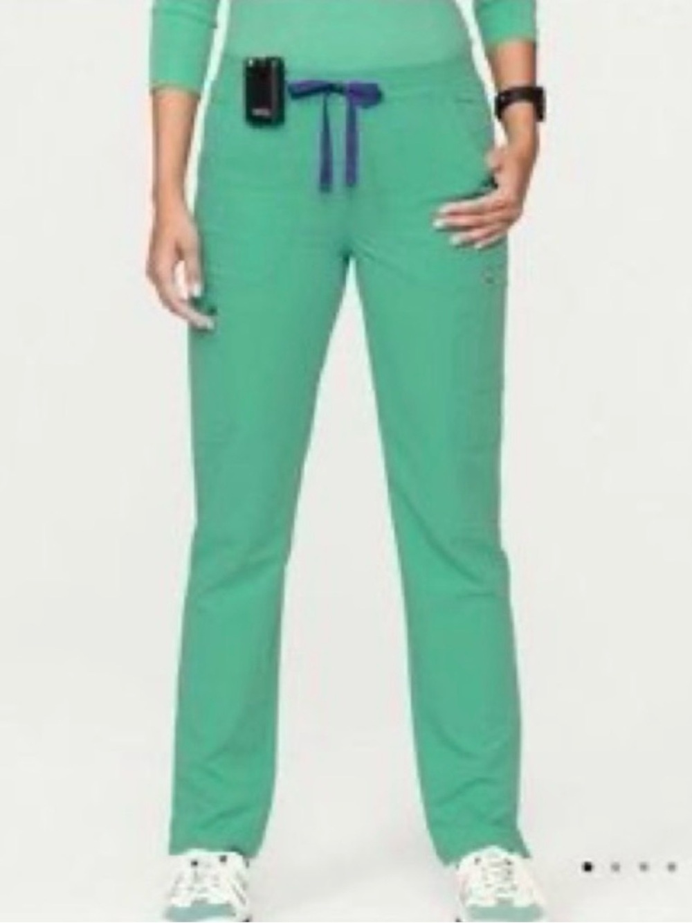 NWT Figs Teal Boot-Cut Drawstring Scrub Pants Size S/T